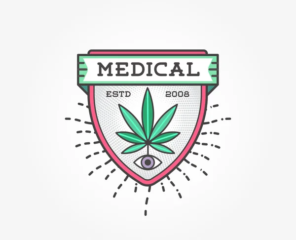 Lékařské marihuany marihuana znamení — Stockový vektor