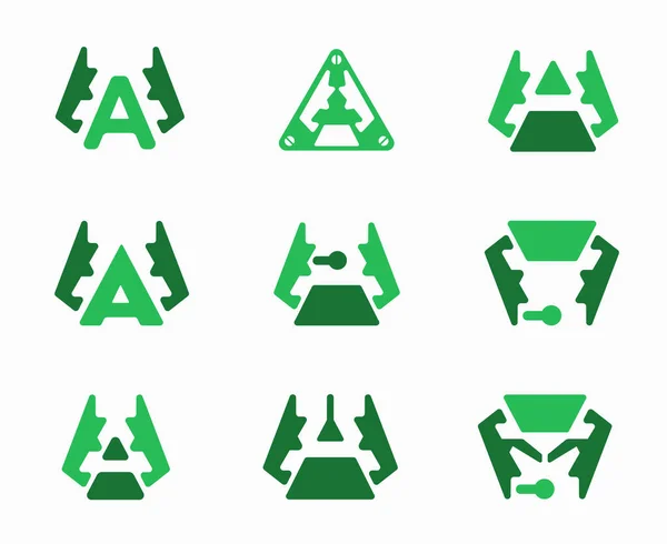 Ensemble Logo Conception Icône Pour Image Marque Entreprise Ressemble Insecte — Image vectorielle