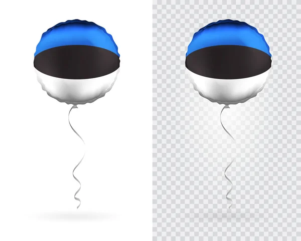 Foil Shaped Balloons Vector Estonia National Flag — Stockový vektor