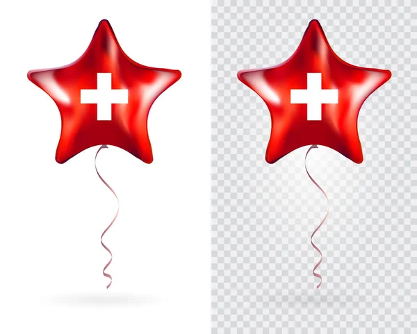 Balloons Vector Swiss National Flag — стоковий вектор