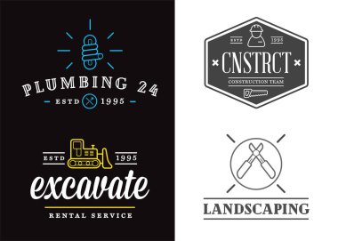 Vektör Gayrimenkul İnşaatı Simgeler ve İşaretler Ev ve Tamir 