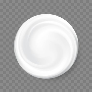 Kozmetik Krem Smear arka planda izole edildi. Ayrı kullanılabilir. Vektör.