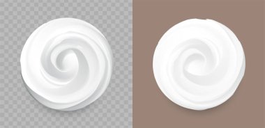 Gerçekçi kozmetik krem lekeleri. Beyaz kremalı damla. Cilt kremi ürünü. Tıbbi Merhem.