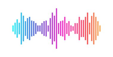 Dengeleyicinin dalgaları arka planda izole edildi. EQ Vektör İllüstrasyonu.