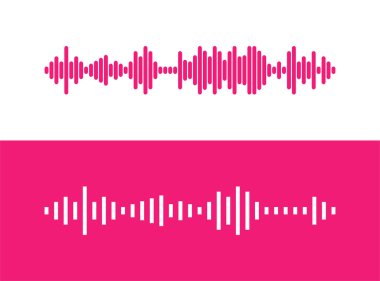 Dengeleyicinin dalgaları arka planda izole. EQ Vektör İllüstrasyonu.