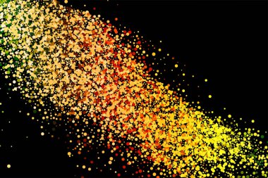 Gökkuşağı Altın Parıltılı dokusu beyaza izole edilmiş. Amber Parçacık Rengi. Kutlama Arkaplanı. Altın Konfeti Patlaması. 