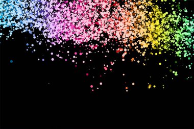 Gökkuşağı Altın Parıltılı dokusu beyaza izole edilmiş. Amber Parçacık Rengi. Kutlama Arkaplanı. Altın Konfeti Patlaması. 