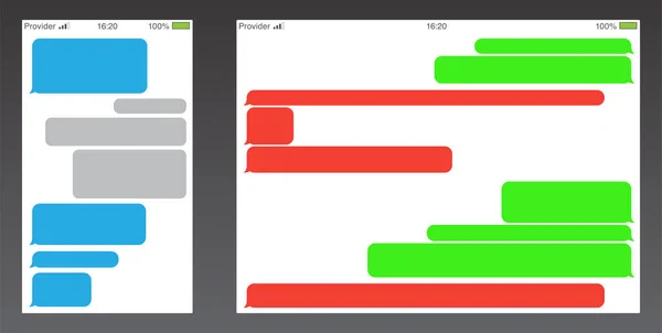 Ensemble Interface Utilisateur Messenger Interface Utilisateur Bulles Service Messages Courts — Image vectorielle