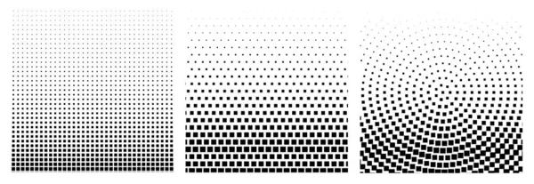 Conjunto Elemento Halftone Monocromático Gráfico Abstracto Pronto Para Dtp Prepress —  Vetores de Stock