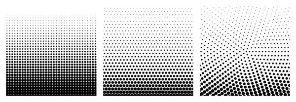 Set of Halftone Element, Monochrome Abstract Graphic. Ready for DTP, Prepress or Generic Concepts.