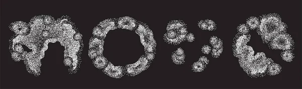 Аэрозольная Пыль Рост Бактерий Эксперимент Петри Блюда Изолированы Черном Фоне — стоковый вектор
