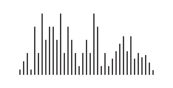 Волны Эквалайзера Изолированы Заднем Плане Векторная Иллюстрация — стоковый вектор
