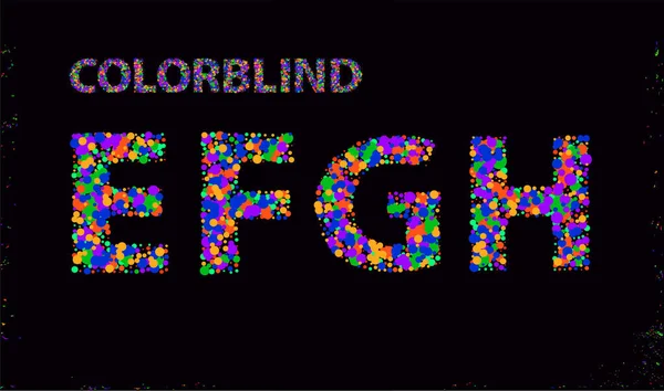 Großes Set Von Colorblind Style Font Frische Trendfarben Schrift Mit — Stockvektor