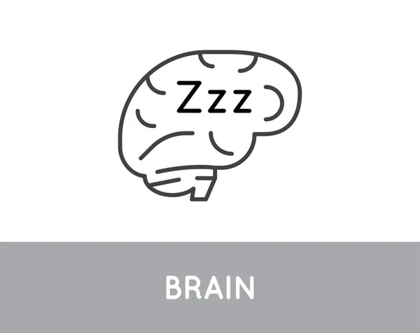 Brain Sleep Icon Vector — Stock Vector