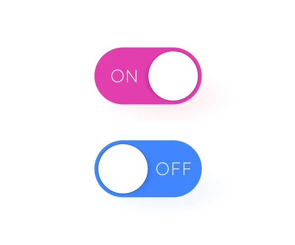 Zapnout Vypnout Přepínací Tlačítka Moderní Zařízení Návrh Vektorové Grafiky Uživatelského — Stockový vektor
