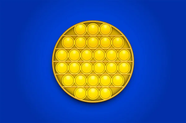 Amarillo Moda Pop Fidget Juguete Sobre Fondo Vacío Vector — Archivo Imágenes Vectoriales
