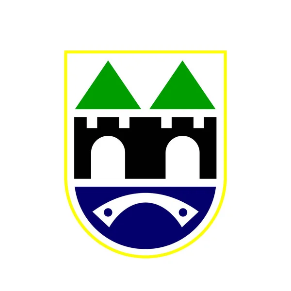 Emblema Cidade Sarajevo Novo Brasão Armas Ilustração Vetorial — Vetor de Stock