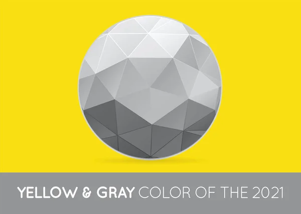 Elemento Signo Gema Triangulada Cristal Moda Muestra Color Amarillo Gris — Archivo Imágenes Vectoriales