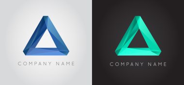 Trendy Crystal Triangulated Gem Logo