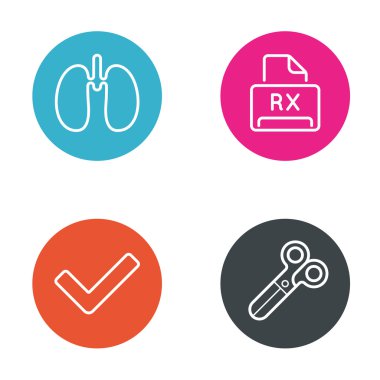 Yuvarlak daire tıbbi düğmeleri ile kutsal kişilerin resmi