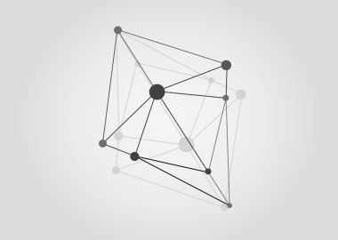 Black and White Lattice Shape Object