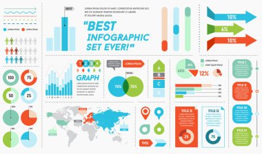İş için Infographics öğeleri