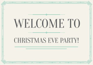 Vintage Invitation to Christmas Eve Party