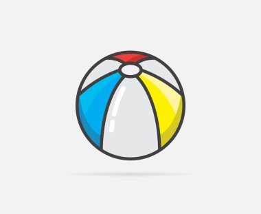 Beach Ball Logo or Icon clipart