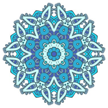 Etnik Fraktal Mandala Aztek Deseni