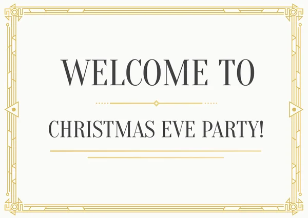 Great Vintage Invitation to Christmas Party — Stock Vector