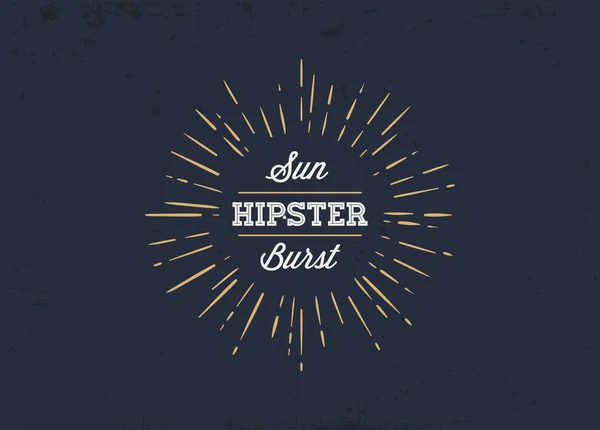 Sun burst vintage shapes element
