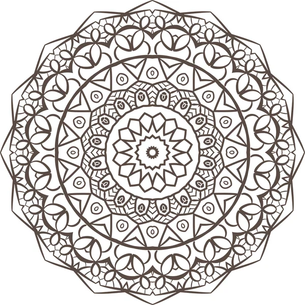 Mandala fractal étnico — Vector de stock