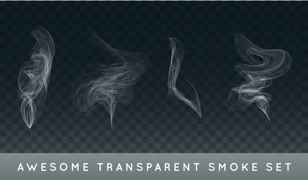 現実的なタバコの煙のセット — ストックベクタ