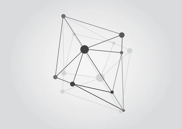 Black and White Lattice Shape Object — 스톡 벡터