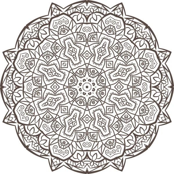 Mandala fractal étnico — Archivo Imágenes Vectoriales