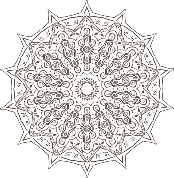 Mandala fractal étnico — Vector de stock