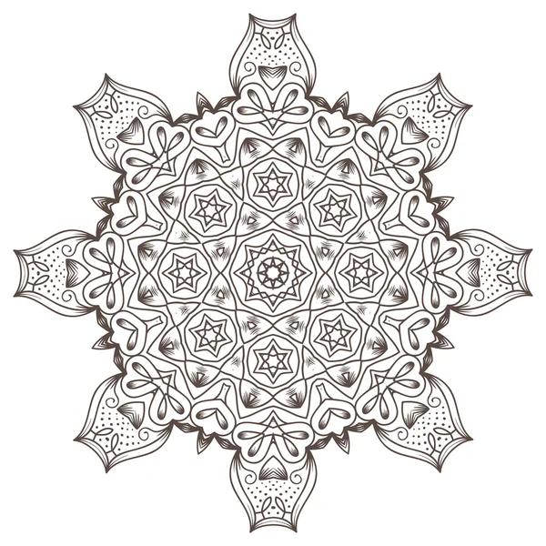 Mandala fractal étnico — Vector de stock