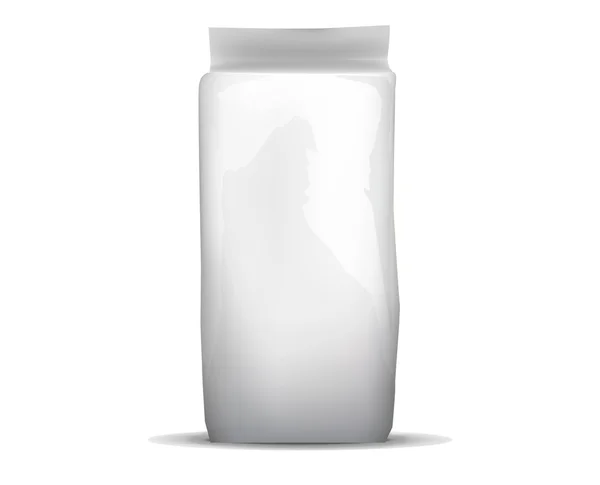 Blank White Foil Food Packaging — Stock Vector