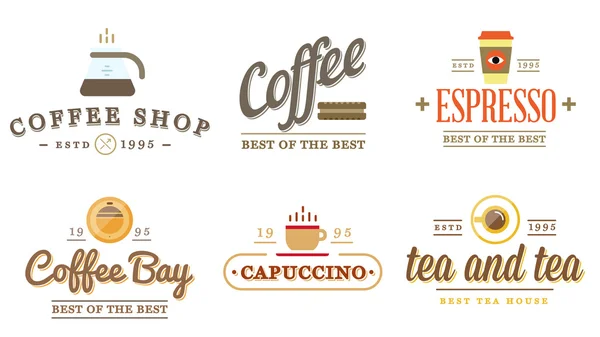 Plantillas de Logotipo de café y accesorios de café — Vector de stock