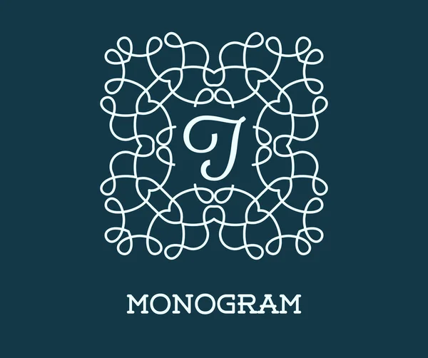 Monogramm-Design-Vorlage mit Buchstabe t — Stockvektor