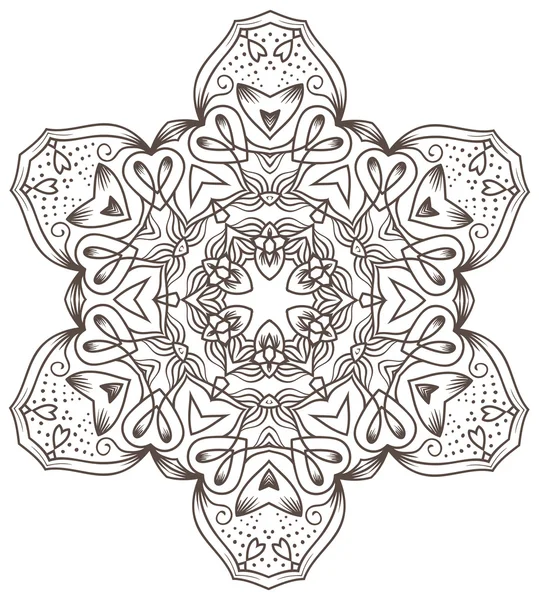 Mandala Fractal Etnia — Vetor de Stock