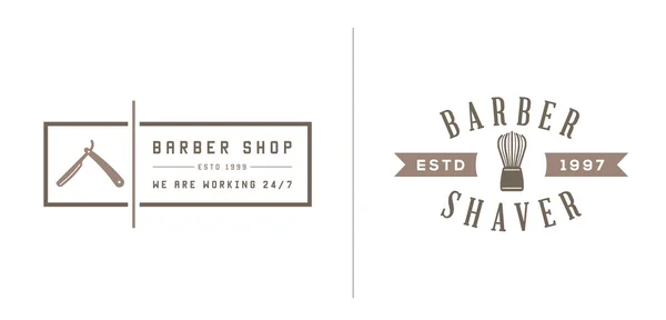 Fodrász üzlet elemek és borotválkozás Shop — Stock Vector