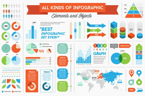 Üzleti infographics elemei — Stock Vector