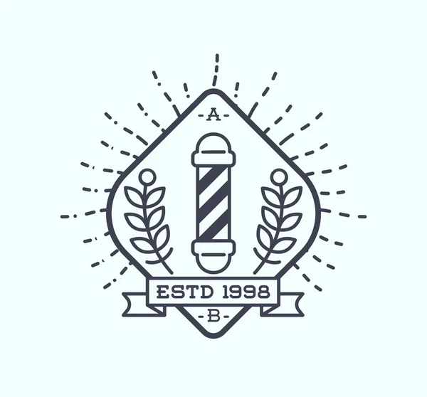 Logotype de conception rétro coiffeur — Image vectorielle