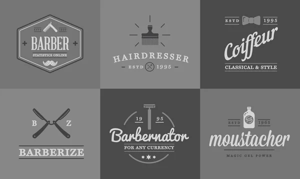 Barber and Shave Shop Elements — Stock Vector