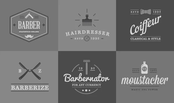 Barber and Shave Shop Elements — Wektor stockowy