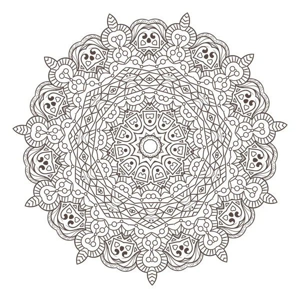 Ethnic Fractal Mandala — Stock Vector