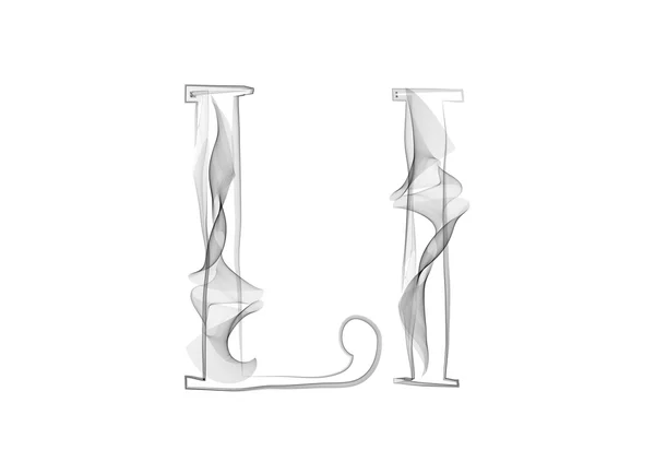 Letras de humo o neblina L — Vector de stock