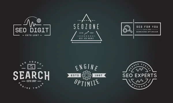 SEO Search Engine Optimisation Icons — Stok Vektör