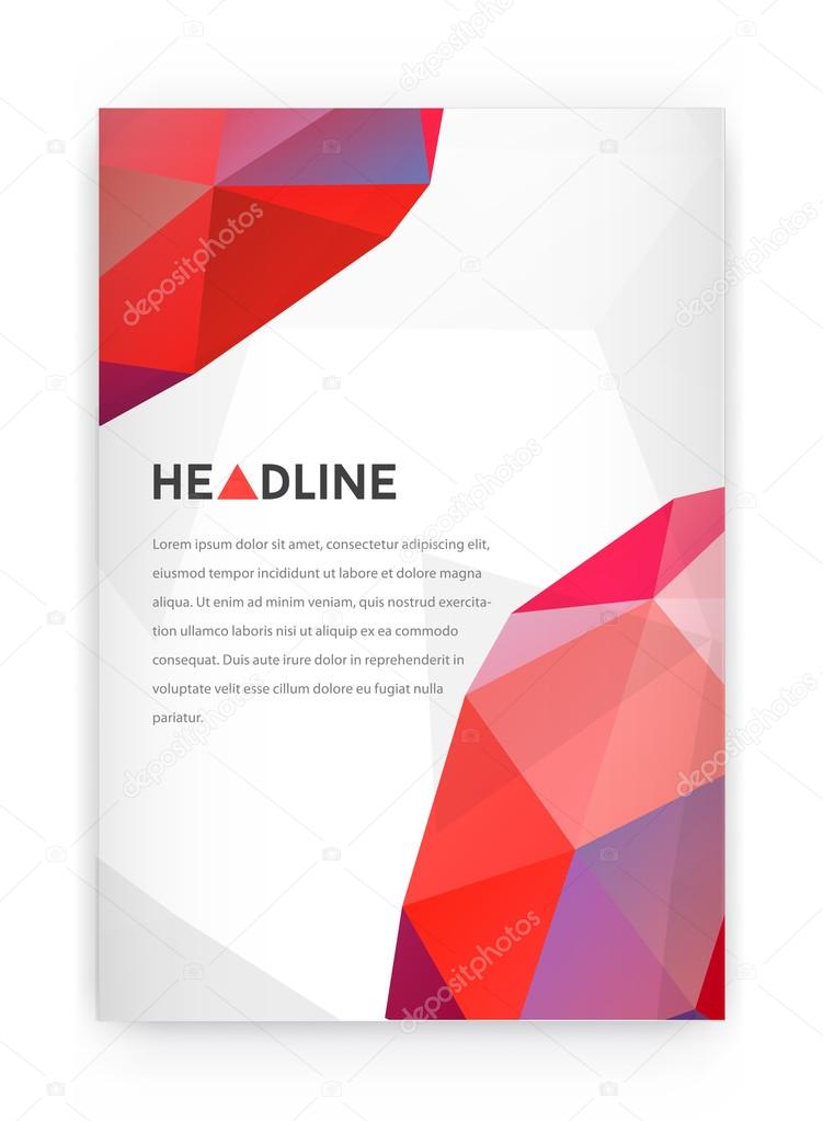 Letterhead and geometric triangular design brochure